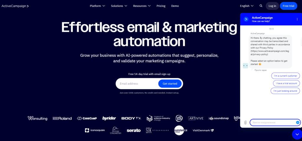 MailerLite vs ActiveCampaign: ActiveCampaign Customer Support